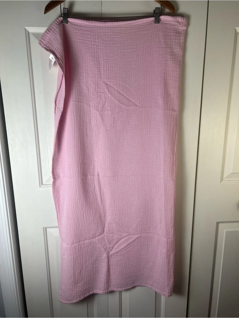 Little Journey Solid Light Pink Baby Swaddle Blanket Muslin Cotton aldi